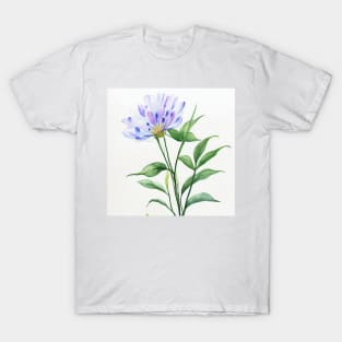 Blue Watercolor Flower - Spotted T-Shirt